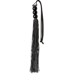  Чёрная резиновая мини-плеть Rubber Whip 43 см 