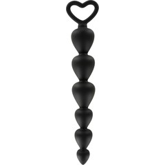  Чёрная анальная цепочка Bottom Beads 17,8 см 