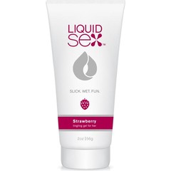  Съедобная смазка с согревающим эффектом и ароматом клубники Liquid Sex Tingling Gel for Her Strawberry 56 гр 
