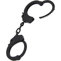  Чёрный металлические наручники Romfun 