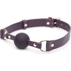  Фиолетовый кляп-шар Cherished Collection Leather Ball Gag 