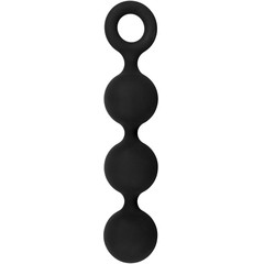  Чёрная анальная цепочка Lust Anal Beads 19,5 см 