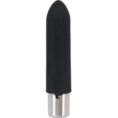  Чёрный мини-вибратор Lust Mini Vibrator 9,6 см 