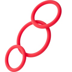  Набор из 3 красных эрекционных колец различного диаметра 