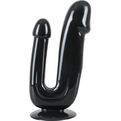  Чёрный анально-вагинальный фаллоимитатор Duo Dildo 17,5 см 