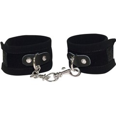  Чёрные замшевые наручники Bad Kitty Fesseln 