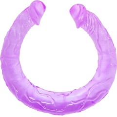  Двухголовый фиолетовый фаллоимитатор 44,5 см 
