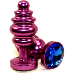  Фиолетовая рифленая пробка с синим кристаллом 7,3 см 
