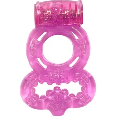  Розовое эрекционное кольцо Rings Treadle с подхватом 