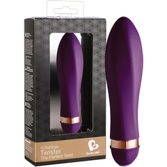  Фиолетовый закрученный мини-вибратор Twister 14 см 