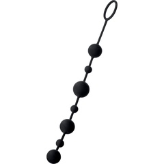  Черная анальная цепочка A-toys с шариками 35,9 см 
