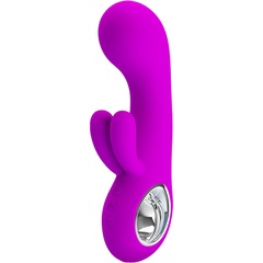  Фиолетовый вибратор Valentine с клиторальным отростком 15,4 см 
