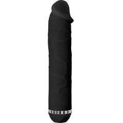  Чёрный водонепроницаемый вибратор PURRFECT SILICONE DELUXE 7.5INCH 19 см 