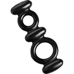  Двойное эрекционное кольцо Dual Stretch To Fit Cock and Ball Ring 