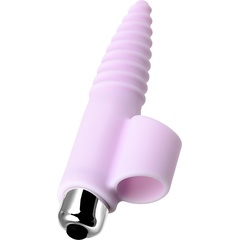  Нежно-розовая вибронасадка на палец для анальной стимуляции JOS NOVA 9 см 