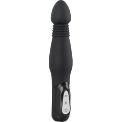  Чёрный анальный вибратор Thrusting Anal Vibe 23,5 см 