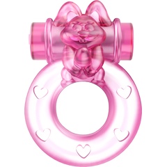  Розовое эрекционное кольцо с вибрацией Ring 