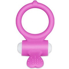  Розовое виброкольцо для пениса Power Heart Clit Cockring 