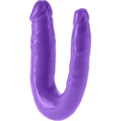  Фиолетовый U-образный фаллоимитатор Double Trouble 34,3 см 