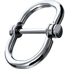  Серебристые наручники Metal в форме восьмерки размер L 