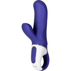  Фиолетовый вибратор Satisfyer Magic Bunny с клиторальным отростком 17,6 см 