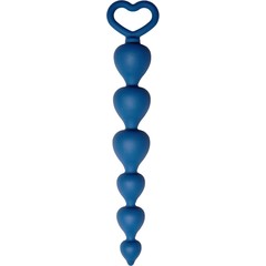  Синяя анальная цепочка Heart Ray 17,5 см 