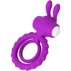  Фиолетовое эрекционное кольцо на пенис JOS GOOD BUNNY 