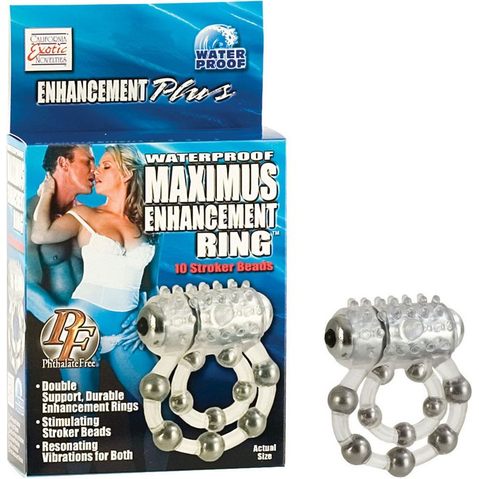 Эрекционное кольцо с массажными шариками и мини вибратором - Couples Enhancers