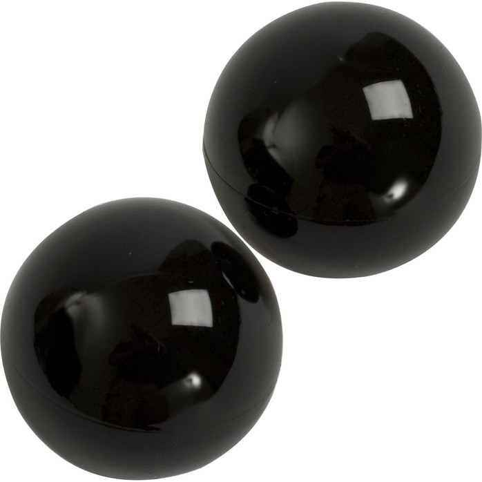 Тяжелые вагинальные шарики черного цвета X-LARGE BEN WA BALLS. Фотография 2.