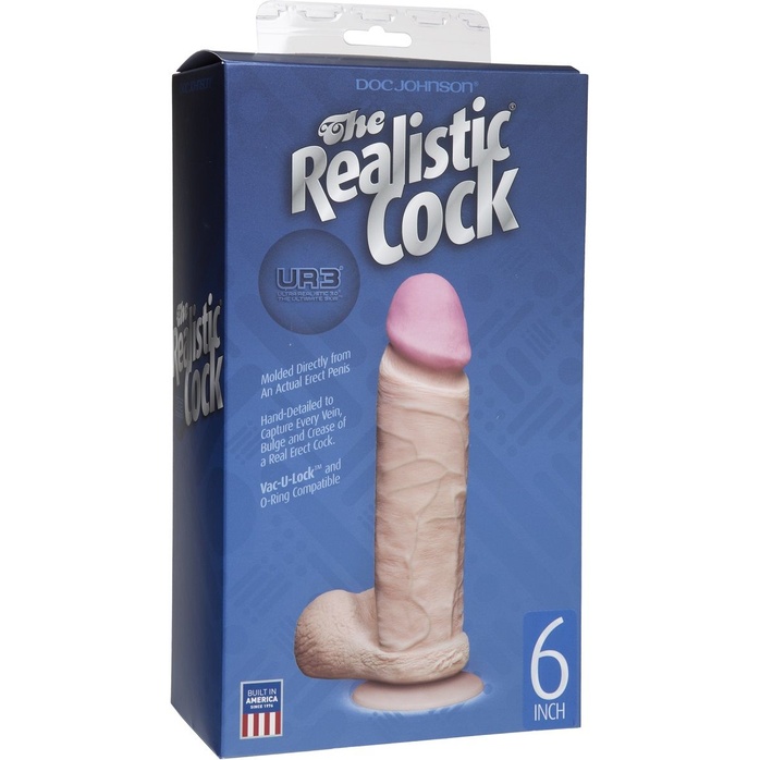 Реалистичный фаллоимитатор The Realistic Cock ULTRASKYN 6” на присоске - 17,3 см - The Realistic Cock. Фотография 4.