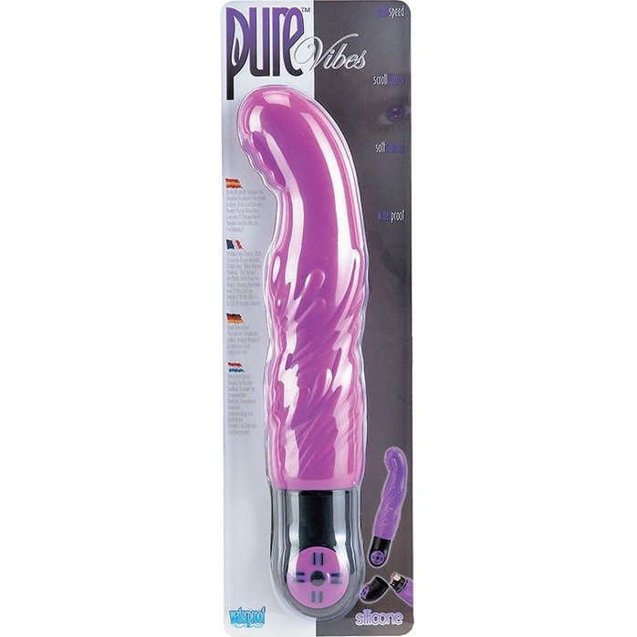 Фиолетовый вибратор PURE G-SPOT VIBE - 18,5 см - Pure Vibes. Фотография 2.