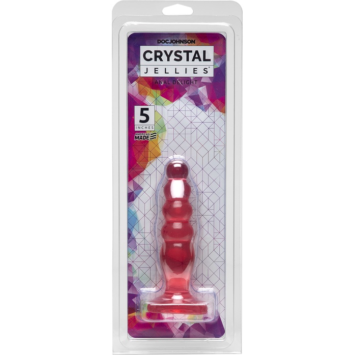 Розовая анальная пробка Crystal Jellies 5 Anal Delight - 14 см - Crystal Jellies. Фотография 8.