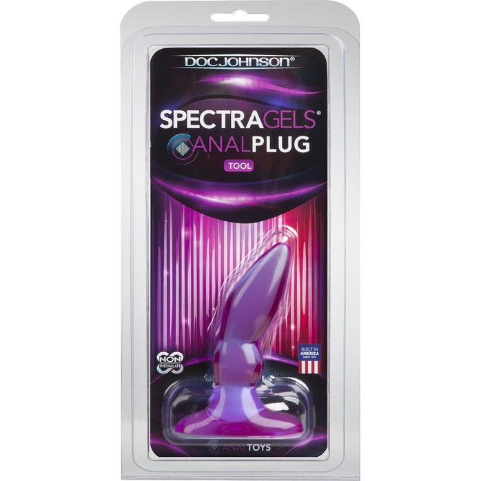Фиолетовая анальная пробка SpectraGels Purple Anal Plug - 10 см - SpectraGels. Фотография 2.