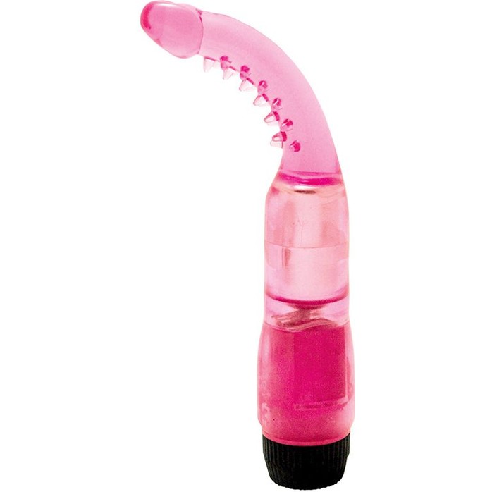 Розовый вибромассажер-стимулятор G-spot - 19 см