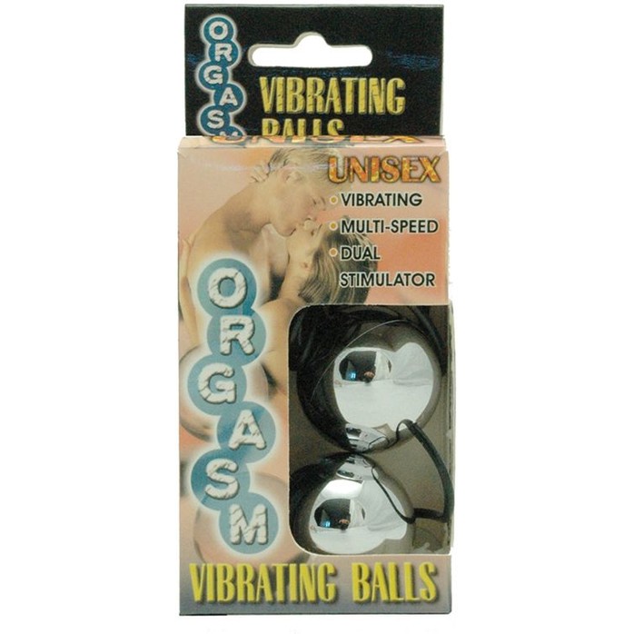 Серебристые вагинальные шарики с вибрацией ORGASM VIBRATING BALL. Фотография 5.