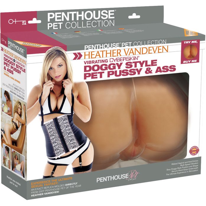 Вагина и анус с вибрацией Heather Vandeven Vibrating CyberSkin Doggy Style Pet Pussy Ass - Penthouse 