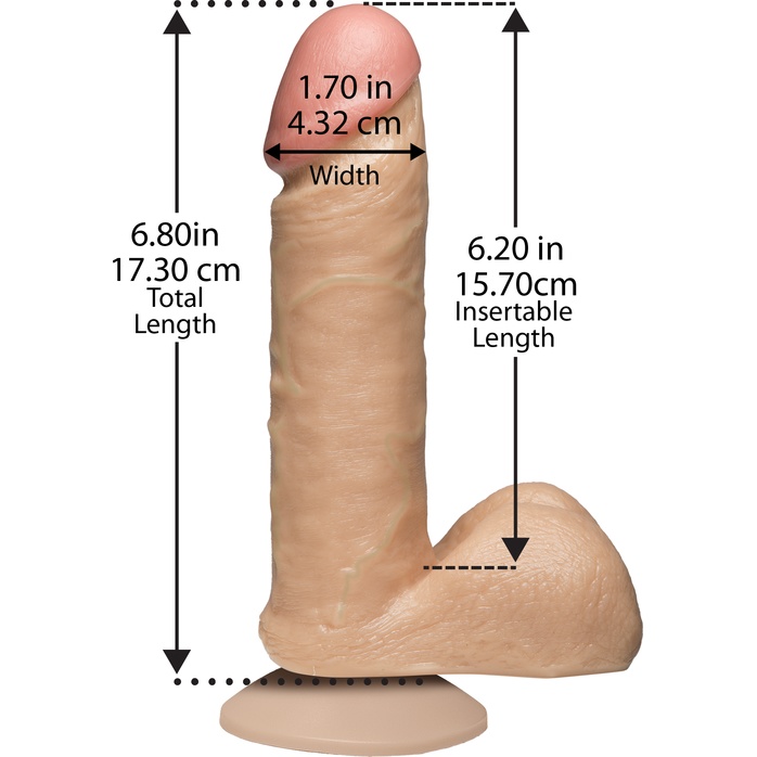 Фаллоимитатор на присоске The Realistic Cock 6” with Removable Vac-U-Lock Suction Cup - 17,3 см - The Realistic Cock. Фотография 2.