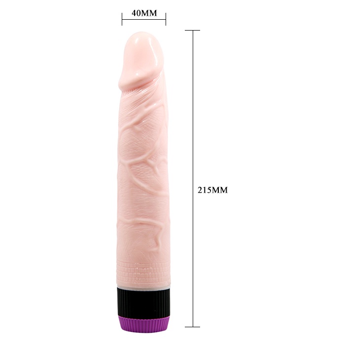 Ярко-розовый вибратор-реалистик - 22,5 см. Фотография 4.