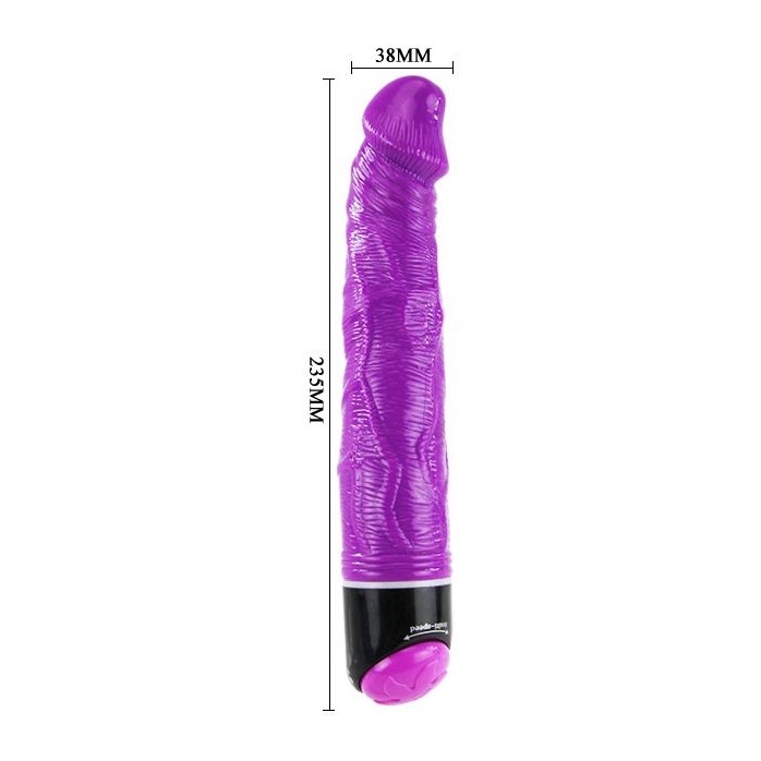 Фиолетовый гелевый вибромассажёр Adour Club - 23,5 см. Фотография 3.