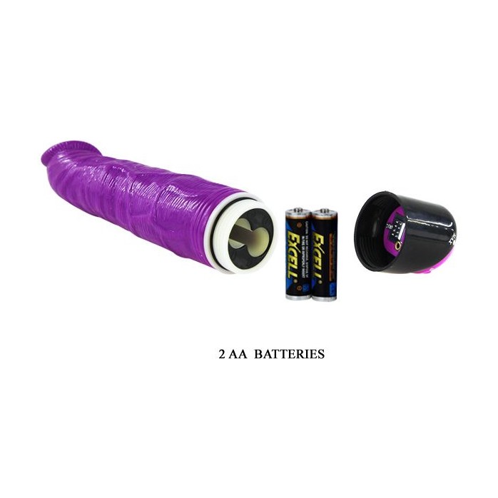Фиолетовый гелевый вибромассажёр Adour Club - 23,5 см. Фотография 4.