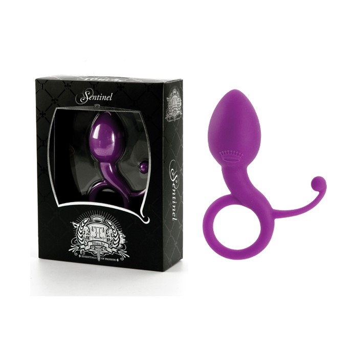 Вибромассажер - Яичко, сиреневый с эрекционным кольцом