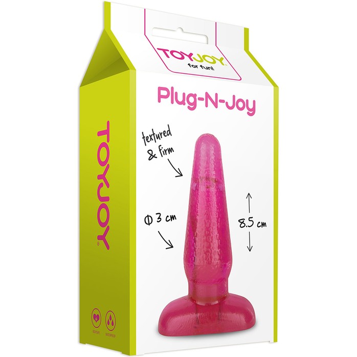 Анальный массажер Plug-N-Joy розовая - 11 см - Classics. Фотография 2.