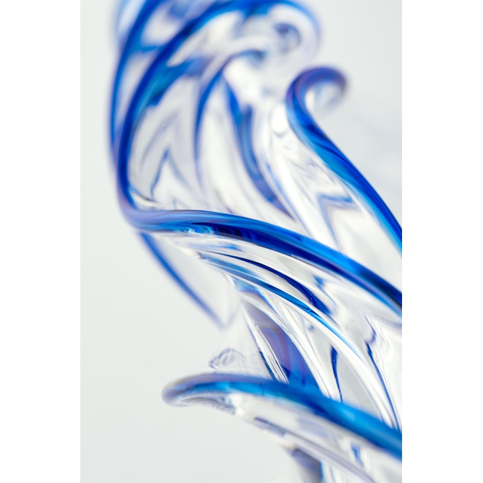 Прозрачный спиралевидный стимулятор из стекла - 18,5 см - Sexus Glass. Фотография 9.