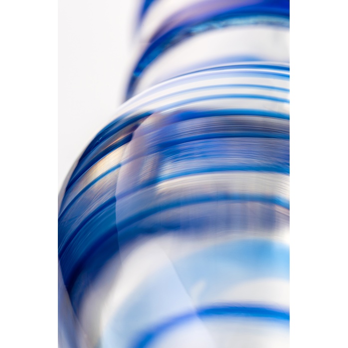 Двусторонний стеклянный фаллос со спиралью и шишечками - 20,5 см - Sexus Glass. Фотография 7.