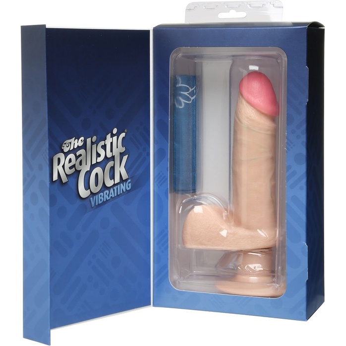 Вибромассажер-реалистик телесного цвета на присоске The Realistic Cock Vibrating 6” - 21,6 см - The Realistic Cock. Фотография 2.