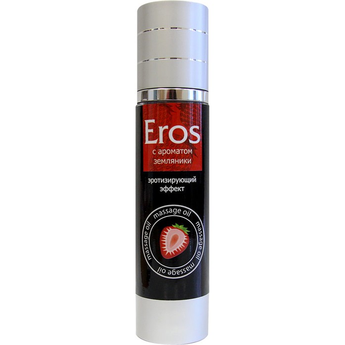 Массажное масло Eros с ароматом земляники - 95 мл - Массажные масла