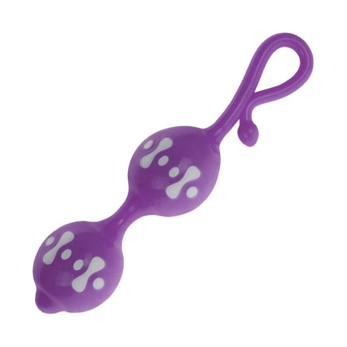 Фиолетовые вагинальные шарики из силикона для укрепления интимных мышц. Фотография 2.