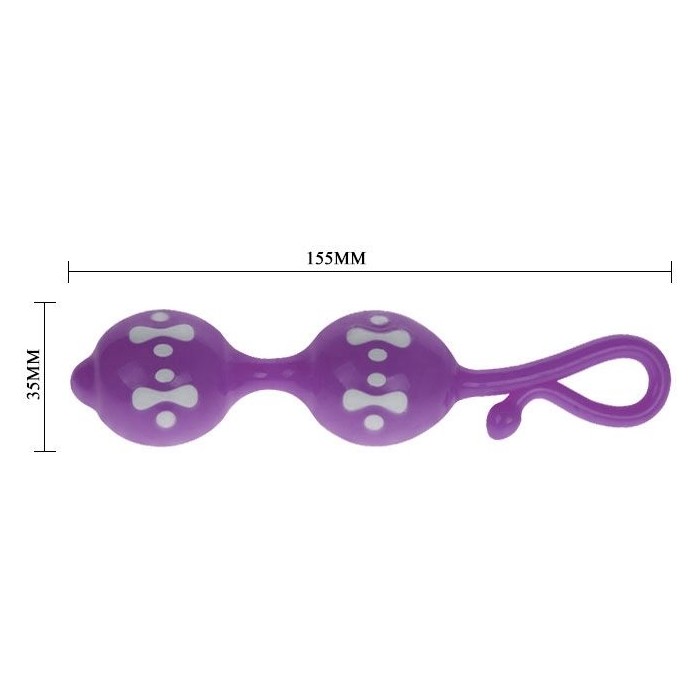 Фиолетовые вагинальные шарики из силикона для укрепления интимных мышц. Фотография 3.
