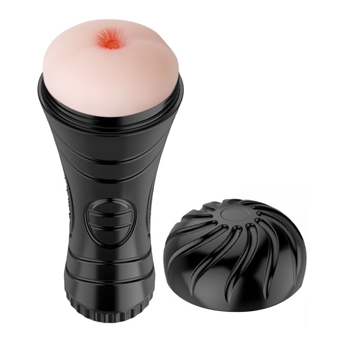 Мастурбатор-анус в колбе с 7 уровнями вибрации и выносным пультом Pink Butt. Фотография 3.