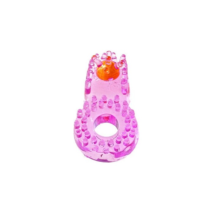 Розовое эрекционное кольцо со стимулятором для клитора